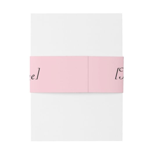 Blush Belly Band Uitnodigingen Wikkel (Achterkant Voorbeeld)