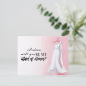 Blush Ben je mijn meisje van de Honor Wedding Gown Kaart (Staand voorkant)