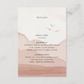 Blush Bergketen Landschap Bruiloft Details Informatiekaartje (Voorkant)