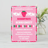 Blush Berry Sweet Bruiloftsfeest Kaart (Staand voorkant)