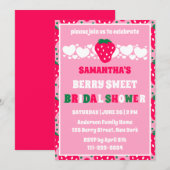 Blush Berry Sweet Bruiloftsfeest Kaart (Voorkant / Achterkant)