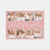 Blush | Beste vrienden Foto Collage Fleece Deken (Voorkant (Horizontaal))