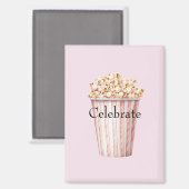 Blush Bioscoop Tijd Popcorn Magneet (Voorkant / Achterkant)