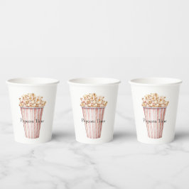 Blush Bioscoop Tijd Popcorn Papieren Bekers