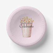 Blush Bioscoop Tijd Popcorn Papieren Kommen (Voorkant)