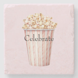 Blush Bioscoop Tijd Popcorn Stenen Onderzetter