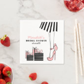 Blush Black Chic Vrijgezellenfeest Servet (Insitu)