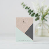 Blush Black Glitter Aqua Blue Oorbel Display Visitekaartje (Staand voorkant)