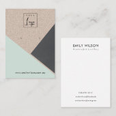 Blush Black Glitter Aqua Blue Oorbel Display Visitekaartje (Voorkant / Achterkant)