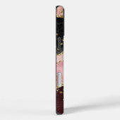 Blush Black Gold Glitter Agaat Naam Script Case-Mate iPhone Case (Achterkant / Rechts)