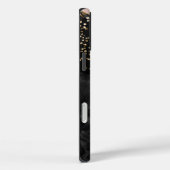 Blush Black Gold Glitter Agaat Naam Script Case-Mate iPhone Case (Achterkant / Rechts)