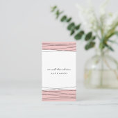 Blush & Black | Modern geometrisch verticaal Visitekaartje (Staand voorkant)