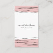 Blush & Black | Modern geometrisch verticaal Visitekaartje (Voorkant)