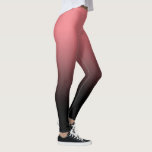 Blush Black Ombre-Leggings Leggings<br><div class="desc">Een eenvoudig ombre patroon, gradiëntkleur vervagen van wazige roze aan zwarte.</div>