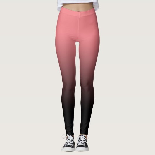 Blush Black Ombre-Leggings Leggings (Voorkant)