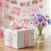 Blush Blauwe Aquarel Bloemen Bloei