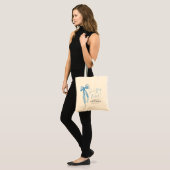 Blush Blauwe Strik Zij Gaat Trouwen Bruidsfeest Tote Bag (Voorkant (model))