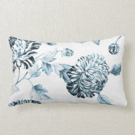 Blush Blauwgroen Blue Botanical Floral Toile No.2 Kussen