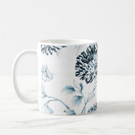 Blush Blauwgroen Blue & White  Floral Toile No.2 Koffiemok