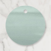 Blush & Blauwgroen Spring Floral Baby shower Dank  Bedankjes Labels (Achterkant)