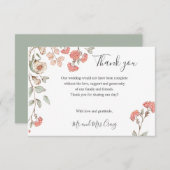 Blush bloem bos Bruiloft dank u Bedankkaart (Voorkant / Achterkant)