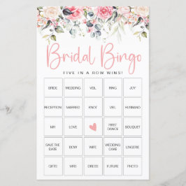 Blush Bloem | Bruiloft Bruidsshower Bingo Spelkaar