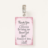 Blush bloem Meisje Petal Patrol Badge (Achterkant met clip)