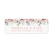 Blush Bloem | Mooie Retour Verzendlabel Etiket (Voorkant)