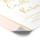 Blush Bloem Tuin Pastel Deze Kaars Brand Teken Poster (Hoek)