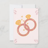 Blush Bloemale Verloving Bewaar de Datum Bewerkbaa Save The Date (Achterkant)