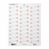 Blush Bloemblaadjes Elegant Bruiloft Retouradres Etiket (Full Sheet)
