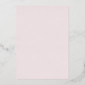 Blush bloemblad Elegante Meisjes Doop Roos Goud Folie Uitnodiging (Achterkant)