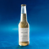 Blush Bloemen Aangepaste bruiloft receptie Bier Etiket