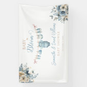 Blush Bloemen Baby in Bloom Garden Baby shower Spandoek (Verticaal)
