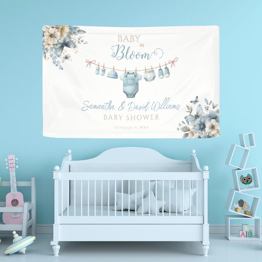 Blush Bloemen Baby in Bloom Garden Baby shower Spandoek