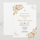 Blush Bloemen Bevestiging Kaart (Voorkant / Achterkant)