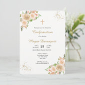 Blush Bloemen Bevestiging Kaart (Staand voorkant)