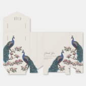 Blush Bloemen Blauw Blauwgroen Pauw & Magnolia Blo Bedankdoosjes (Ongevouwen)