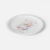 Blush Bloemen Bruids Tea Party Papieren Bordje (Gekanteld)