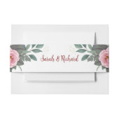 Blush bloemen bruiloft uitnodigingen wikkel (Voorkant Voorbeeld)