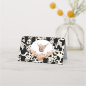 Blush Bloemen Bruiloft Uitnodigingskaart Plaatskaartje (Achterkant)