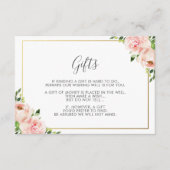 Blush Bloemen Bruiloft Wishing Well Informatiekaartje (Voorkant)