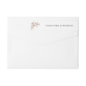 Blush Bloemen Bruiloft Wraparound Adreslabel (Achterkant)