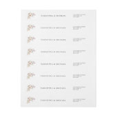 Blush Bloemen Bruiloft Wraparound Adreslabel (Vel)