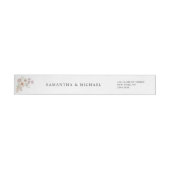 Blush Bloemen Bruiloft Wraparound Adreslabel (Individueel)