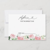 Blush Bloemen Bruiloftsshowers Advieskaarten Kaart (Voorkant)