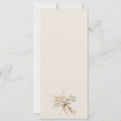 Blush Bloemen Champagne wijnglazen bruiloft Menu Kaart (Achterkant)