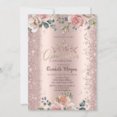 Blush Bloemen Diamanten Roze Goud Kaart (Voorkant)