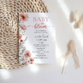 Blush Bloemen Elegante Baby in Bloom Shower Kaart