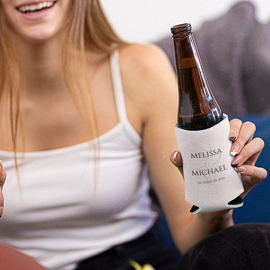 Blush Bloemen Elegante Kalligrafie Eenvoudige Ampe Blikjeskoeler